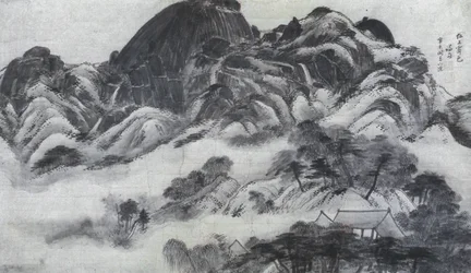Aufklarung nach Regen in Mt. Inwang